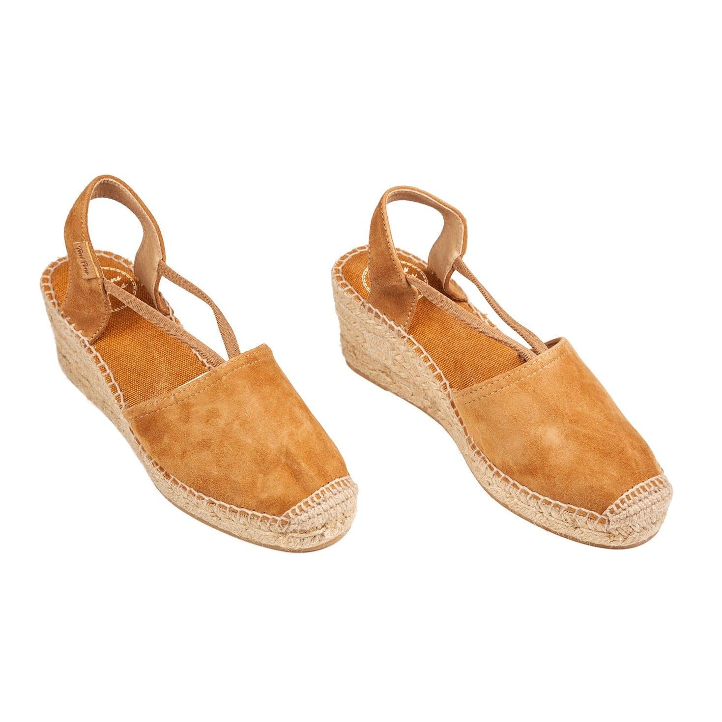 Plain Suede Leather Wedge Espadrille for Women - Tana-A