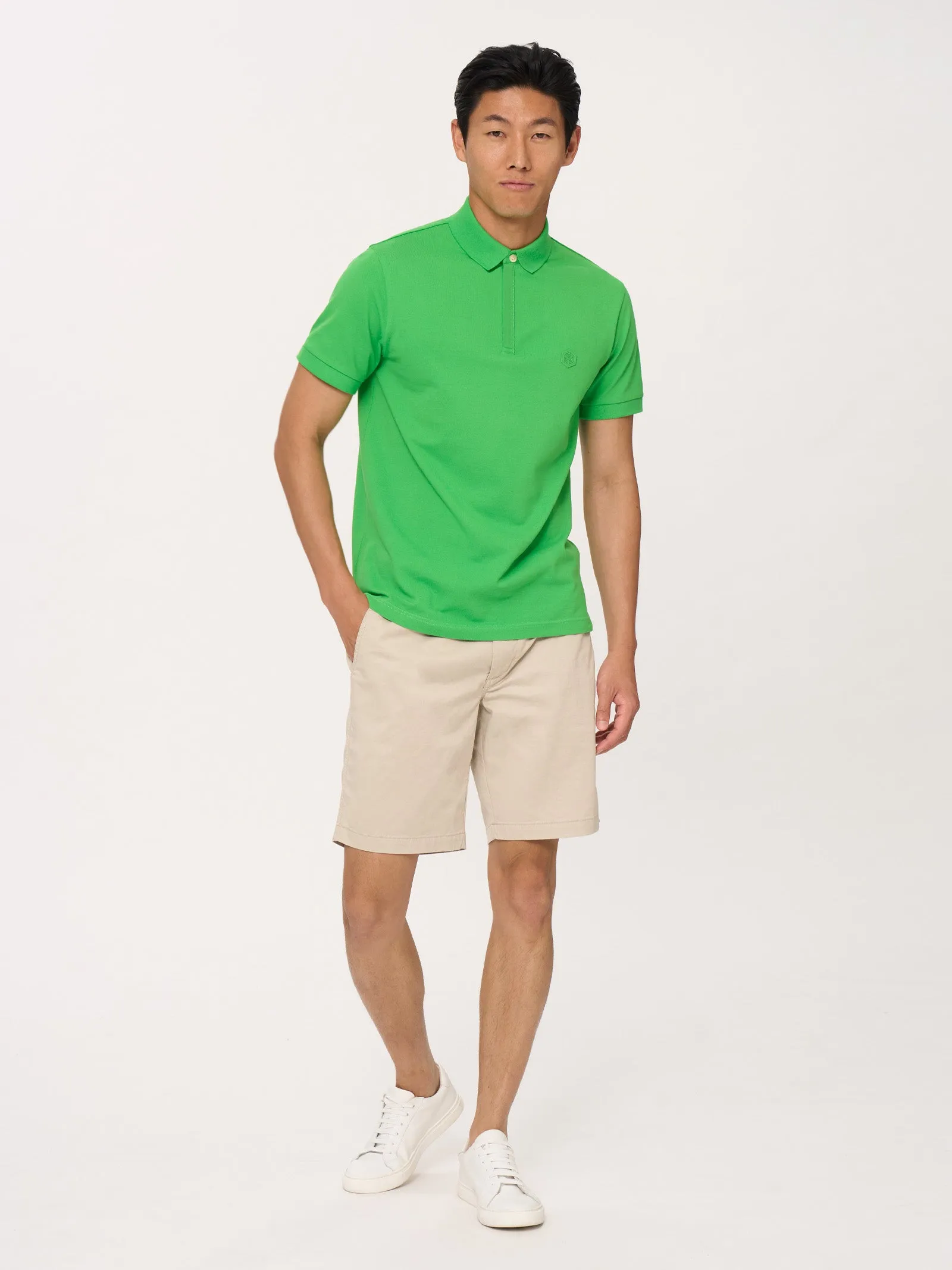 Polo in Eco Cotton Piquet Stretch - Dewberry