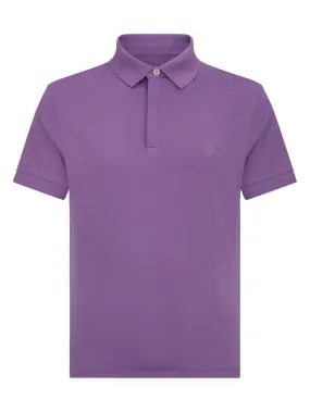 Polo in Eco Cotton Piquet Stretch - Dewberry