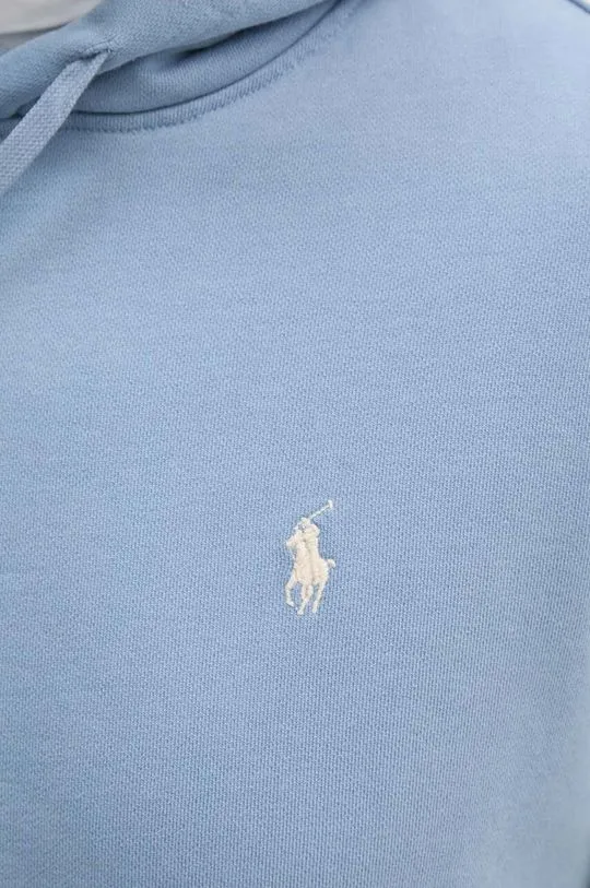 Polo Ralph Lauren cotton sweatshirt men's blue color hooded smooth 710916690