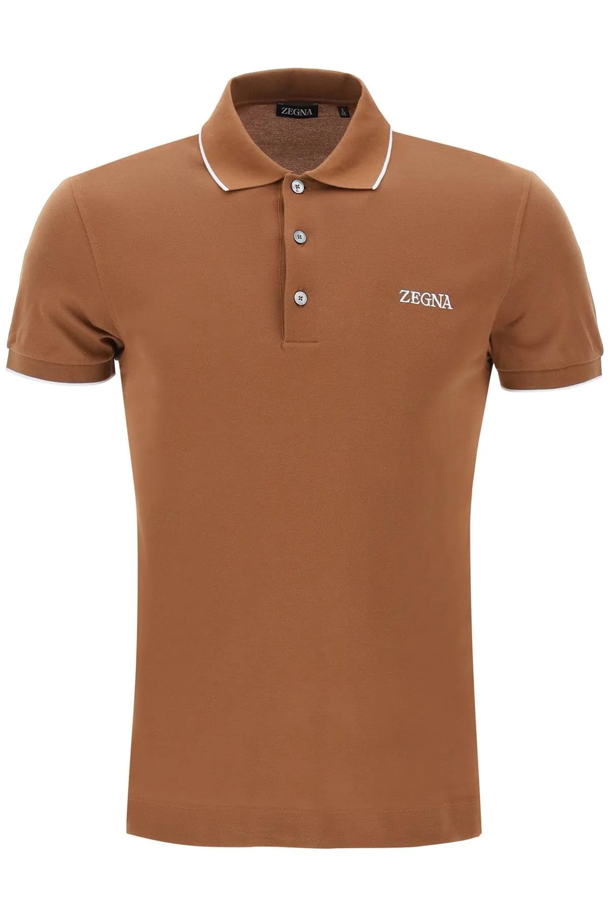 Polo Shirt In Stretch Cotton Piquet