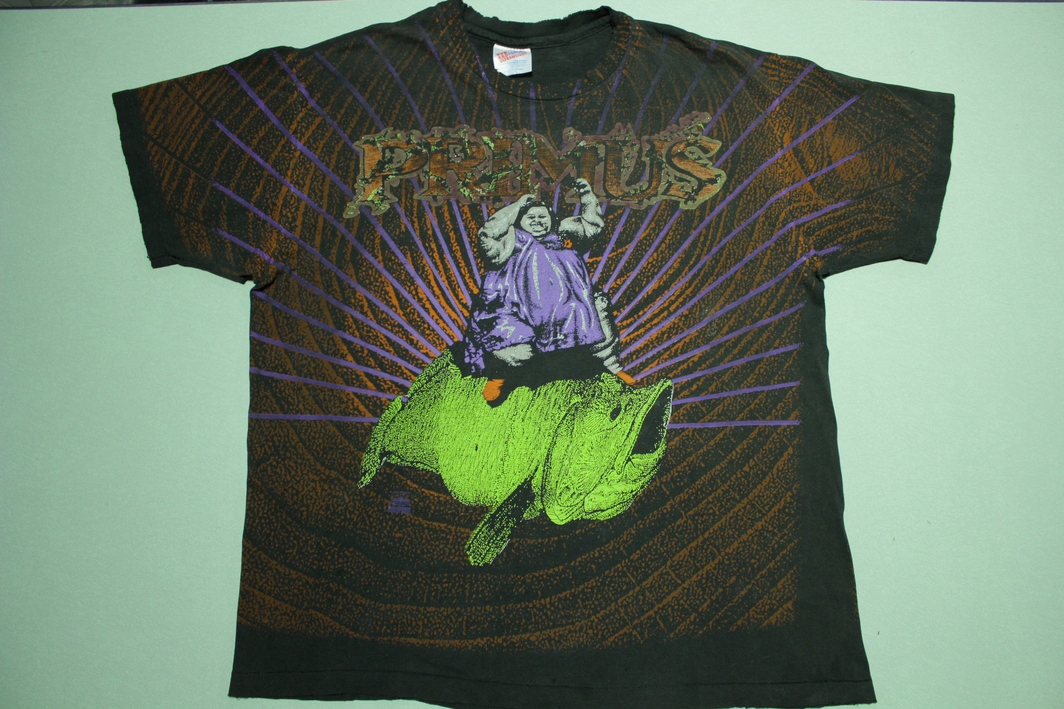 Primus Giant Fish Lady Vintage 1993 Winterland Rock Express 90's All Over Print T-Shirt