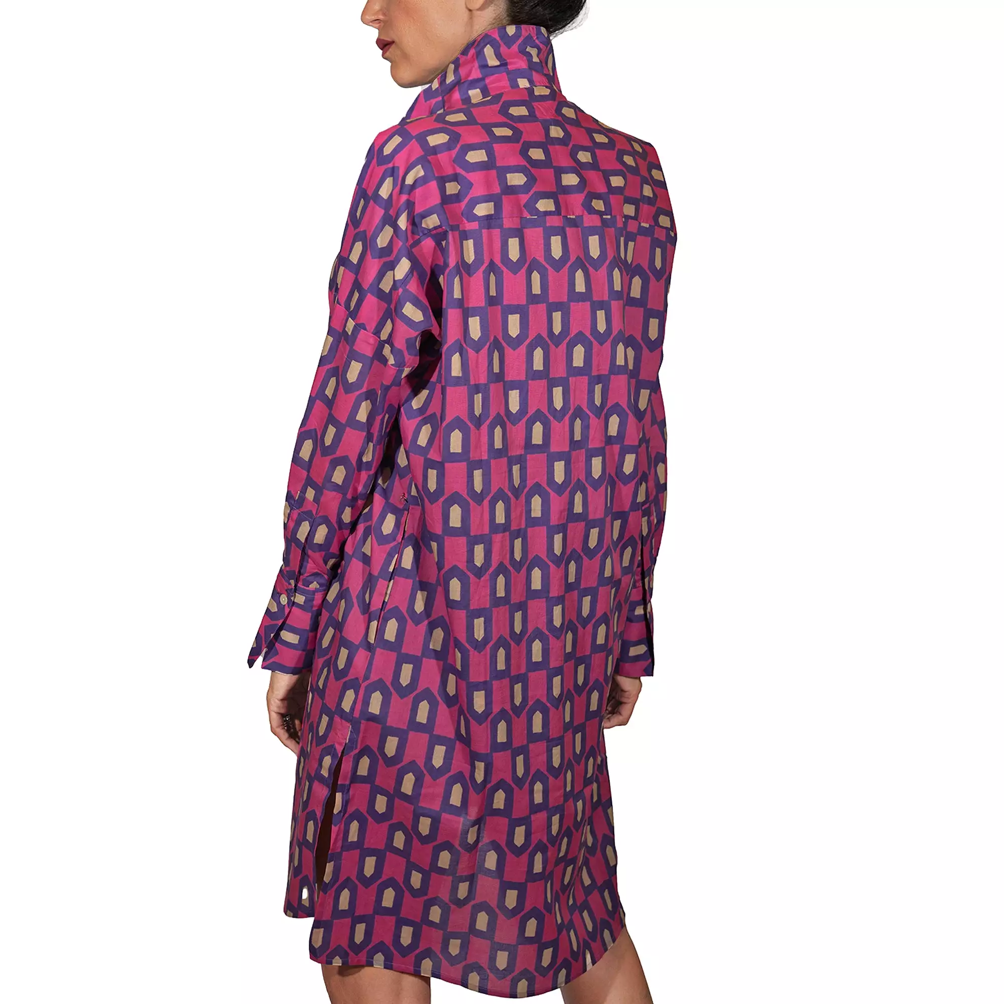 Printed Cotton Trench/Dress Purple