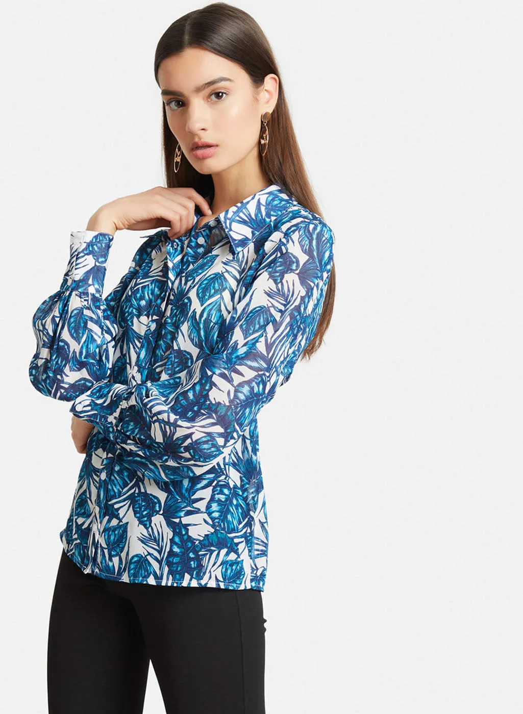 Printed Sheer Shirt