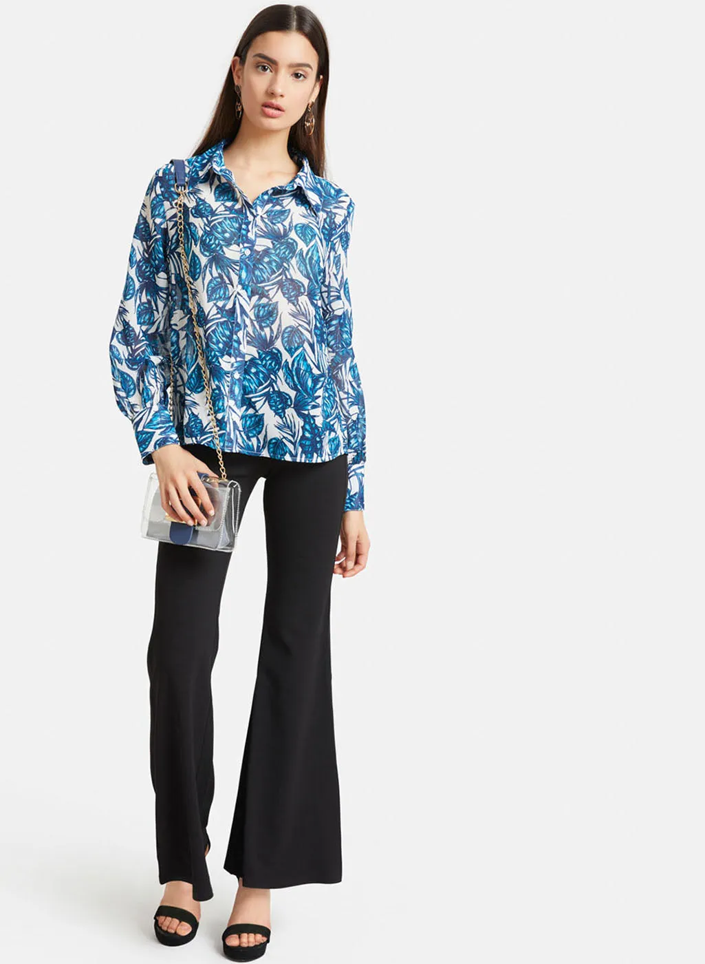 Printed Sheer Shirt