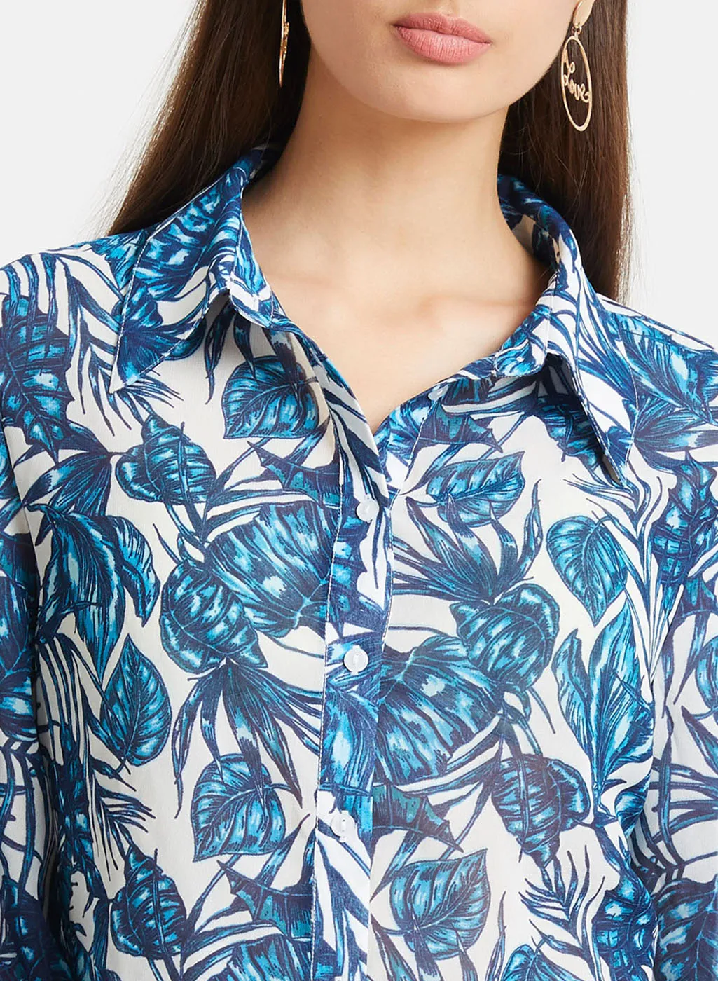 Printed Sheer Shirt