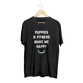 Puppies & Fitness Title | Soft Cotton Uni-Sex  Tee