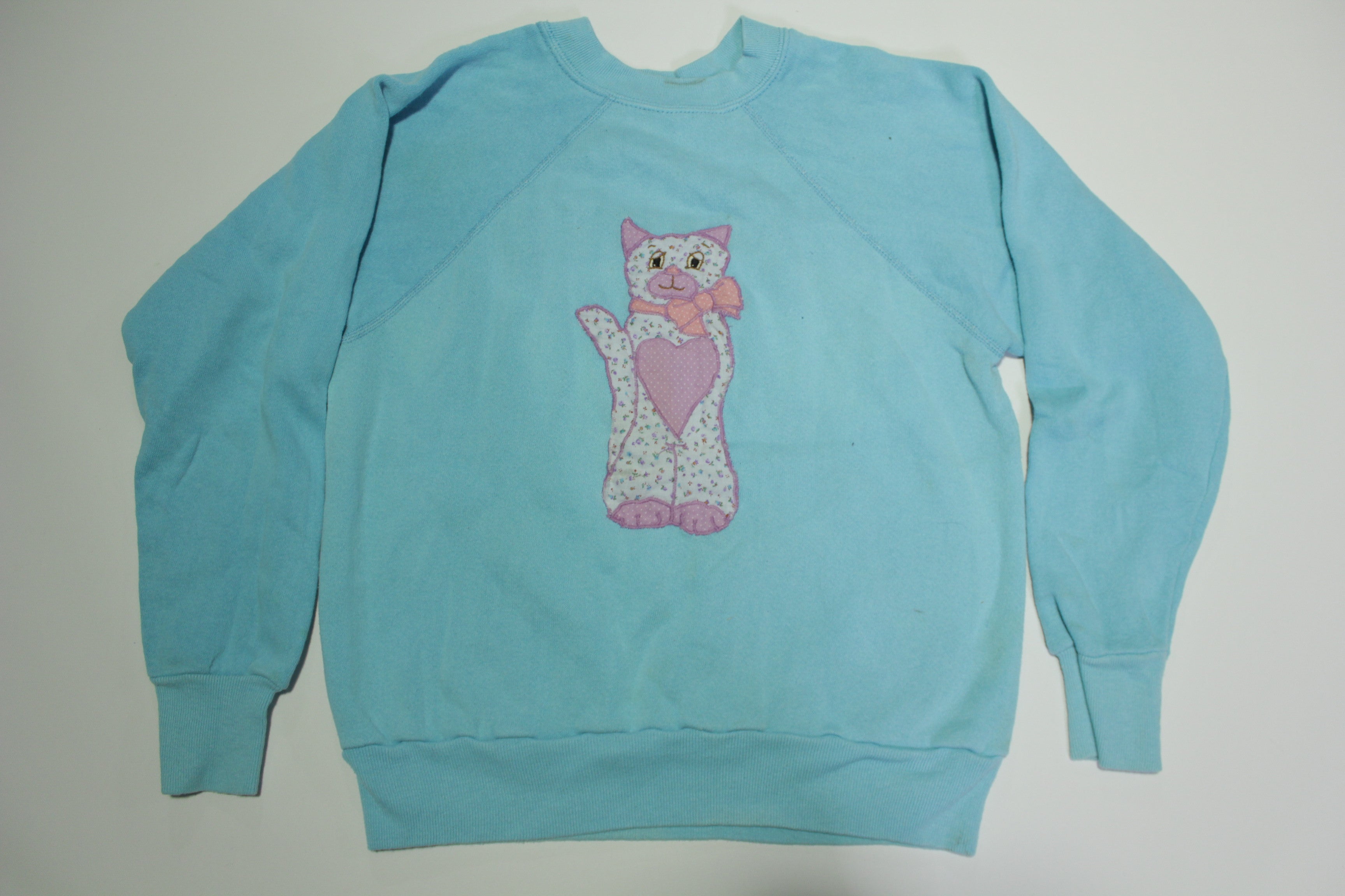 Quilted Cat Vintage 80's 20/20 Sport  Made in USA Grandma's Favorite Sweatshirt