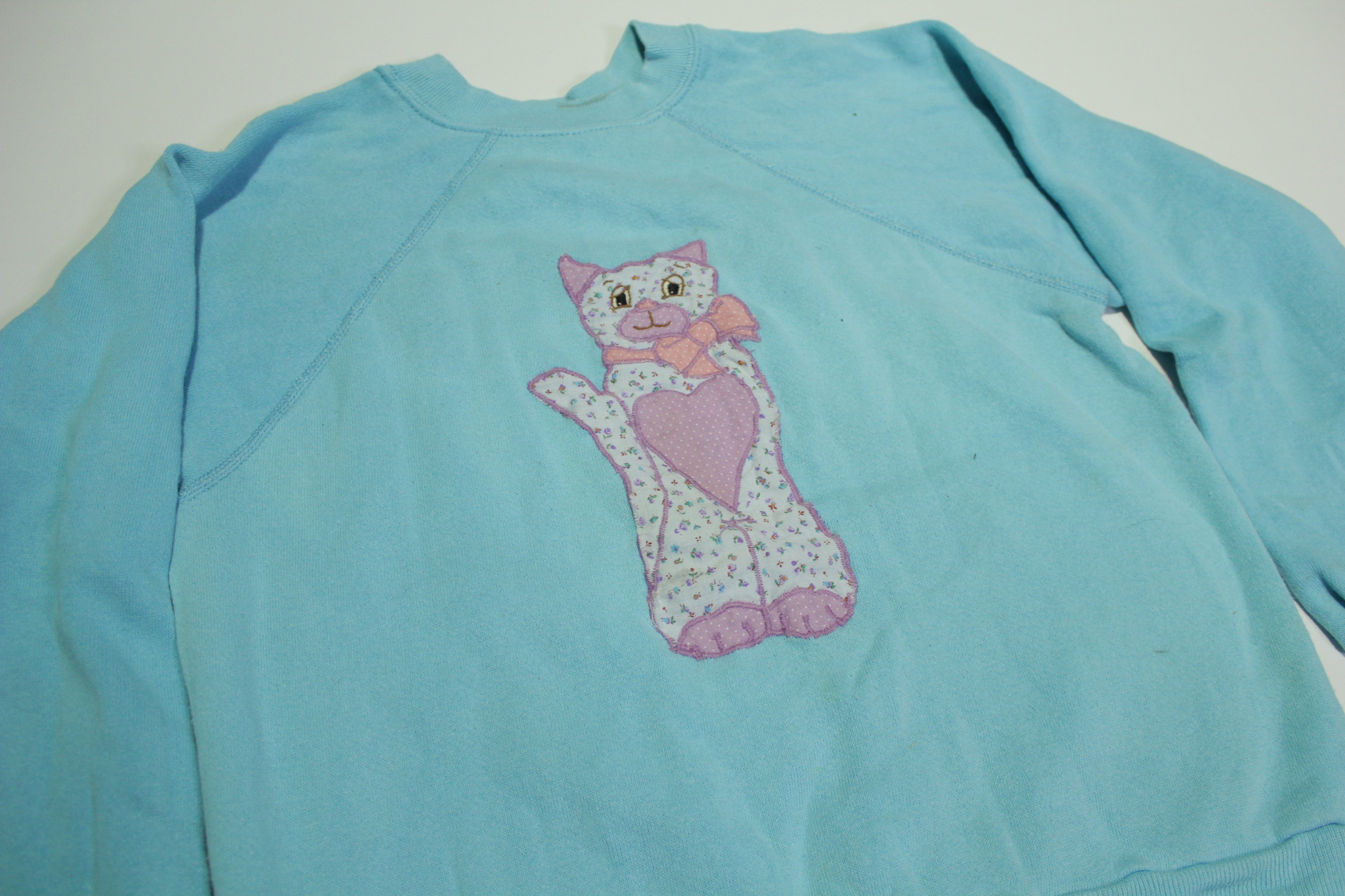 Quilted Cat Vintage 80's 20/20 Sport  Made in USA Grandma's Favorite Sweatshirt