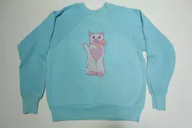 Quilted Cat Vintage 80's 20/20 Sport  Made in USA Grandma's Favorite Sweatshirt