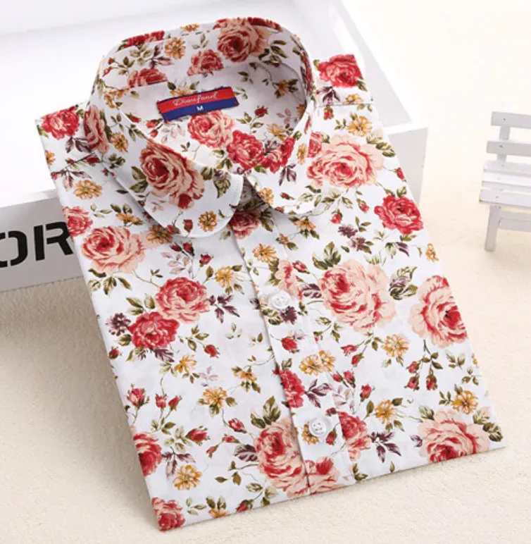 Red Floral Printed Shirt