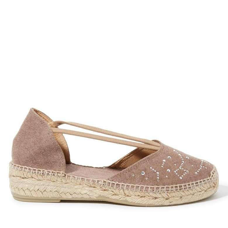 Renewed Basic Cotton Blend Wedge Espadrille for Women - Erla-TR