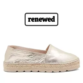 Renewed Closed Toe Leather Espadrilles for Women - Alma-P