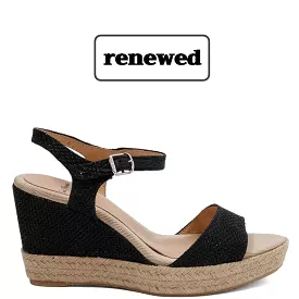 Renewed Cotton Blend Wedge Espadrille for Women - Agnes-S