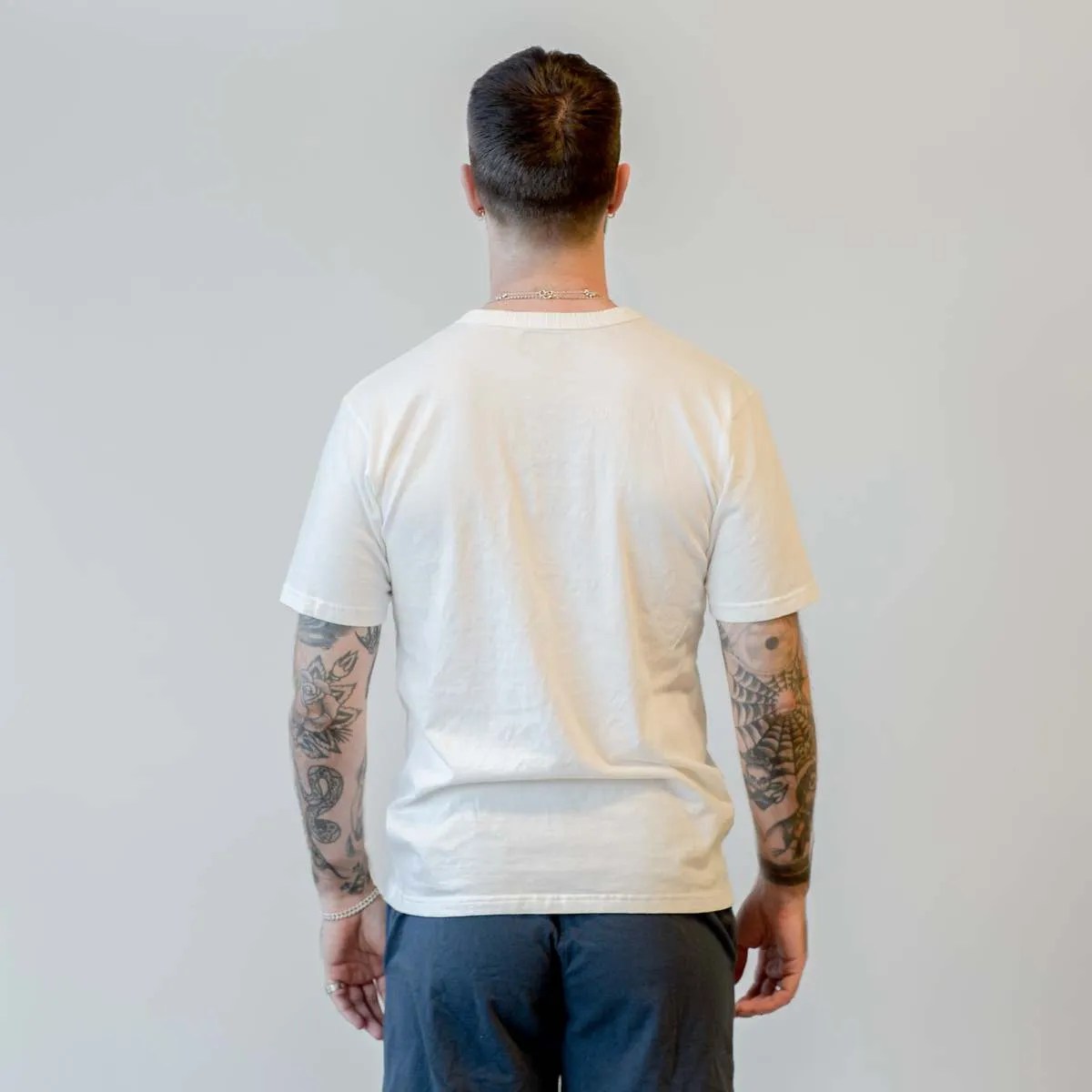 Rib Pocket Tee Combed Cotton Jersey - White