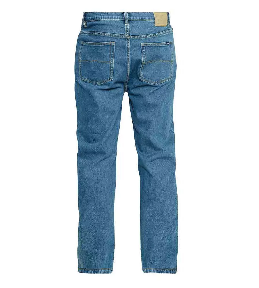 Rockford Big Mens Blue Stonewash Comfort Fit Stretch Jeans (CARLOS STONEWASH)