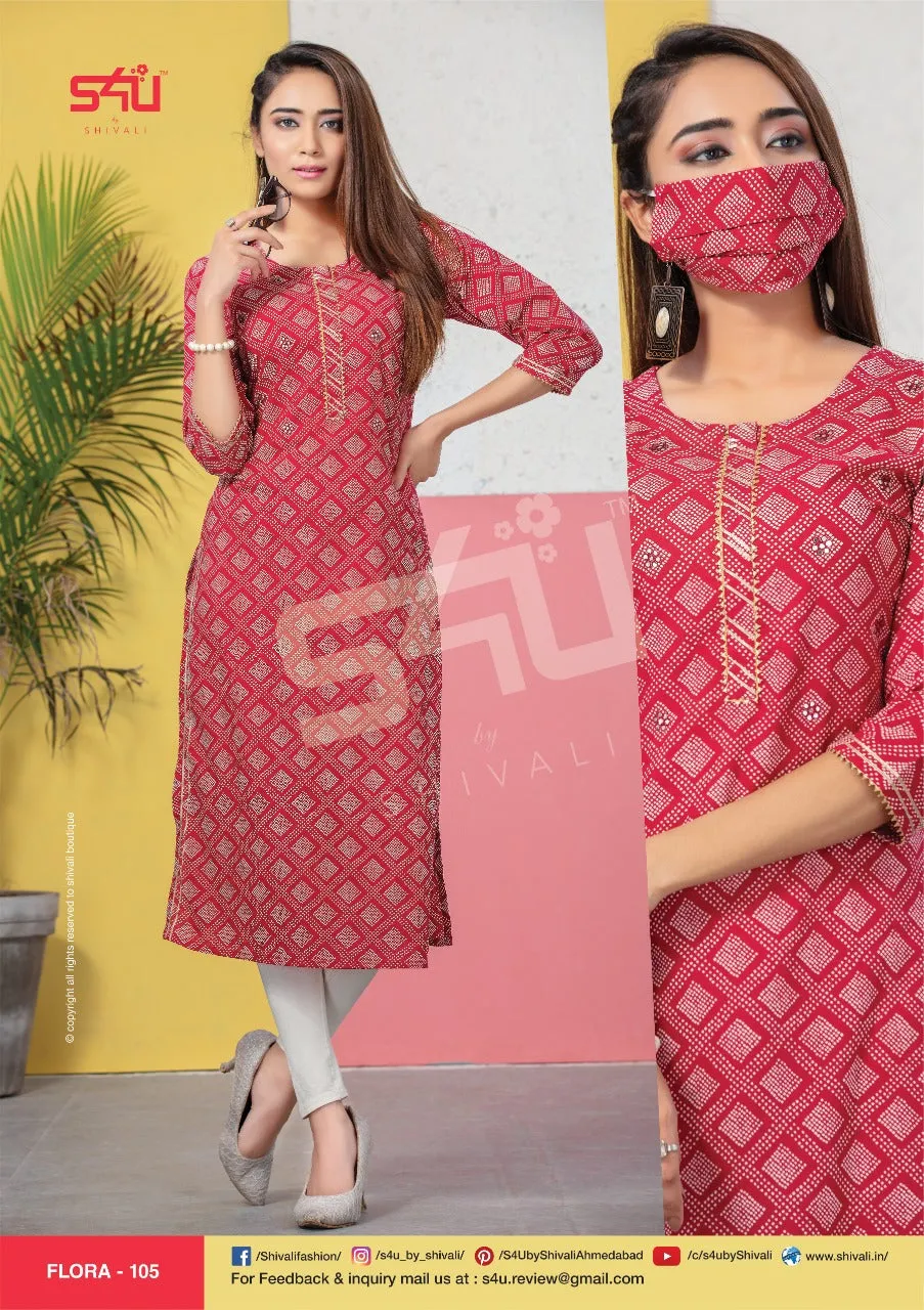 S4U Shivali Flora Casual Cotton Printed Daily Wear Kurti Collections