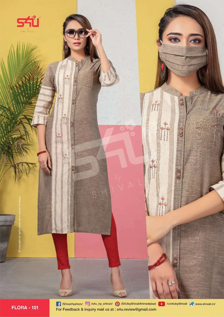 S4U Shivali Flora Casual Cotton Printed Daily Wear Kurti Collections