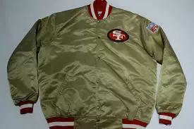 San Francisco 49ers Vintage 80's Satin NFL Quilt Lined Made in USA Starter Jacket