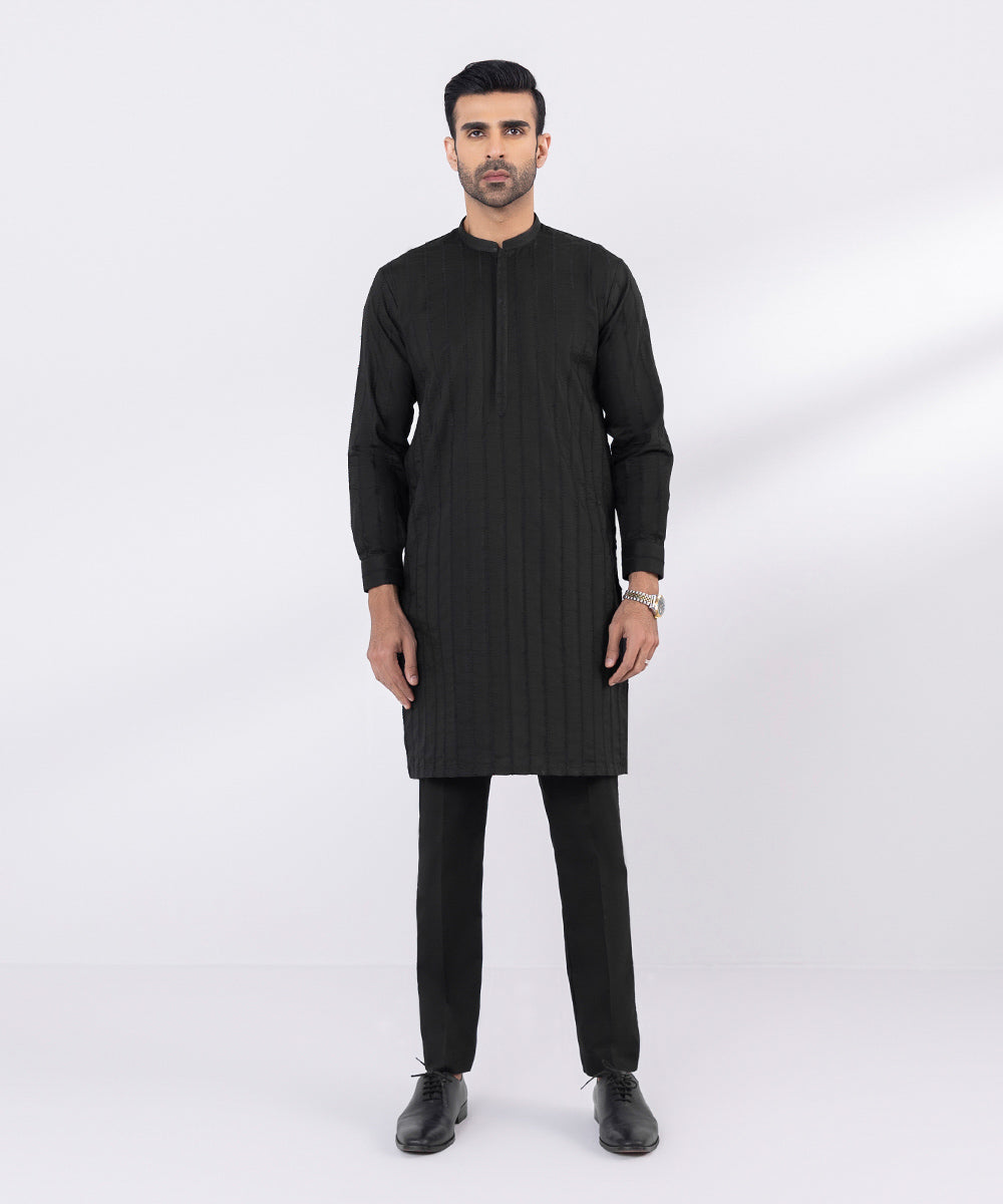 Schiffli Embroidered Cotton Suit