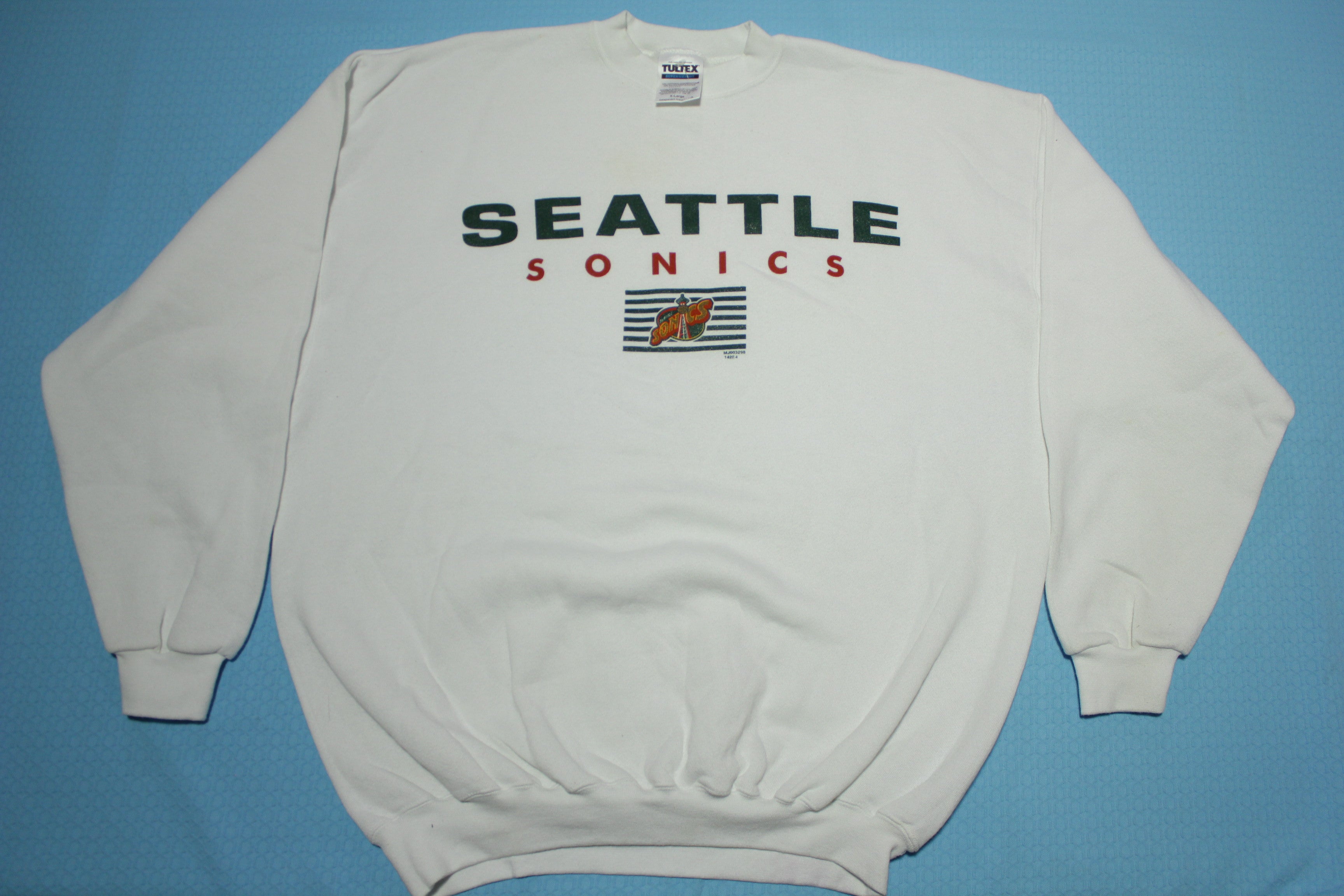 Seattle Sonics Vintage Deadstock Cocaine White Crewneck 90's Sweatshirt