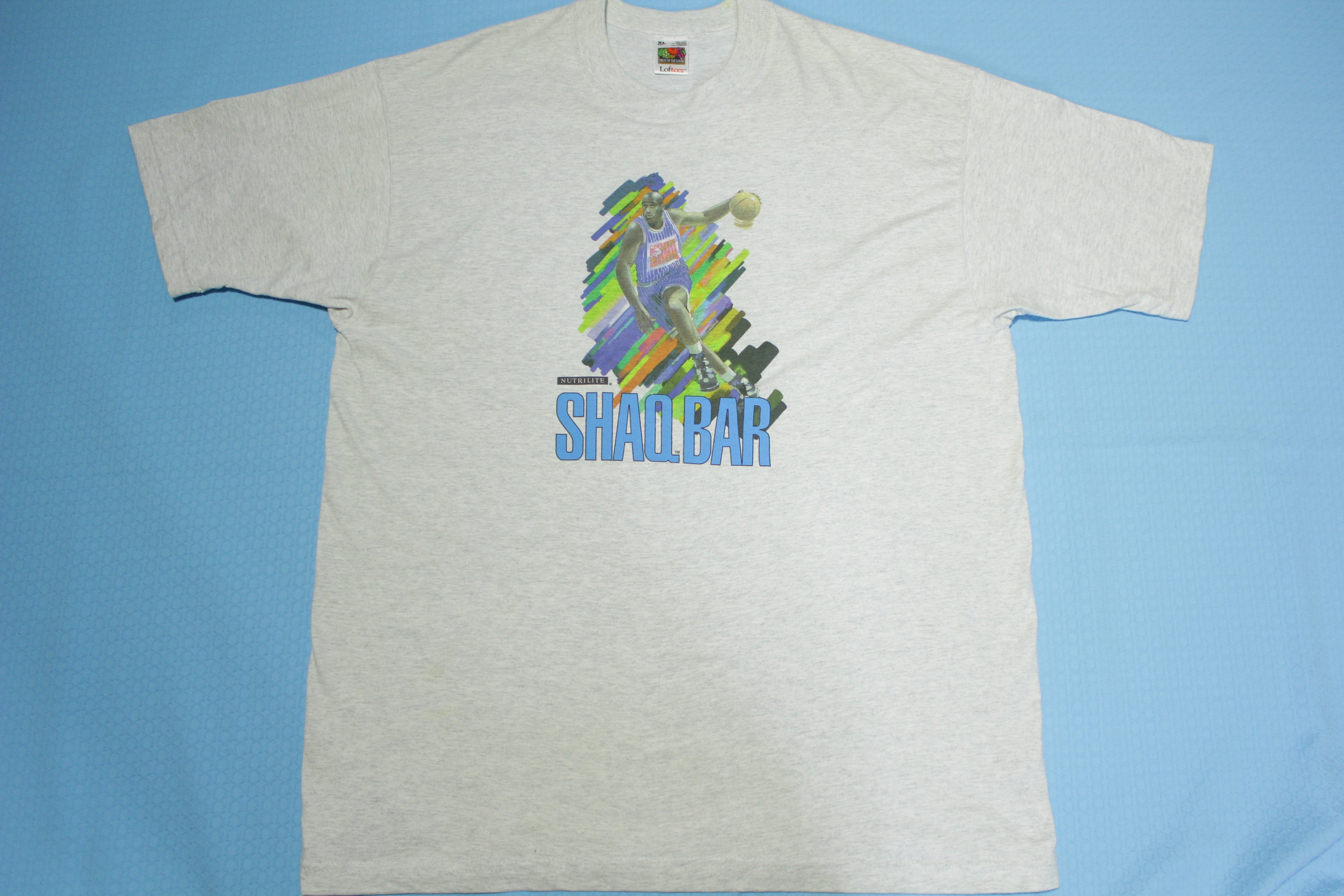 Shaquille O'Neal Shaq Bar Vintage 90's Nutrilite Hand Actual Size T-Shirt