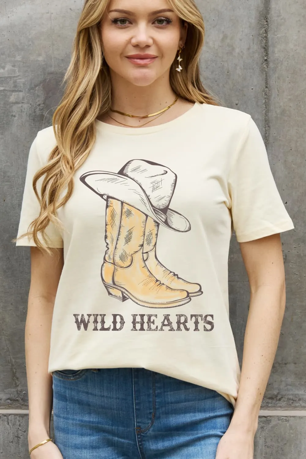 Simply Love Full Size WILD HEARTS Graphic Cotton Tee