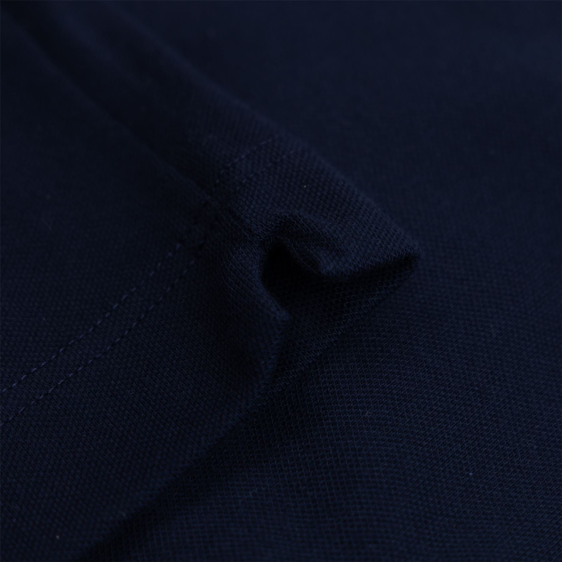 Smart Paris Stretch Cotton Contrast Trim Polo Midnight Blue - SS24