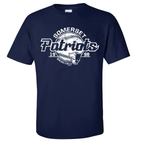 Somerset Patriots Adult Cotton Short Sleeve Fuddy Baseball Tee