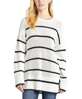 Splendid Womens Silk Blend Split Hem Pullover Sweater