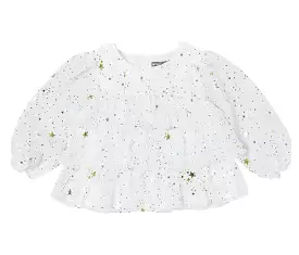 Star Printed Chiffon Blouse