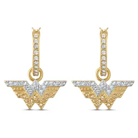 Swarovski Fit Wonder Woman Hoop Pierced Earrings, Gold Tone -5522301