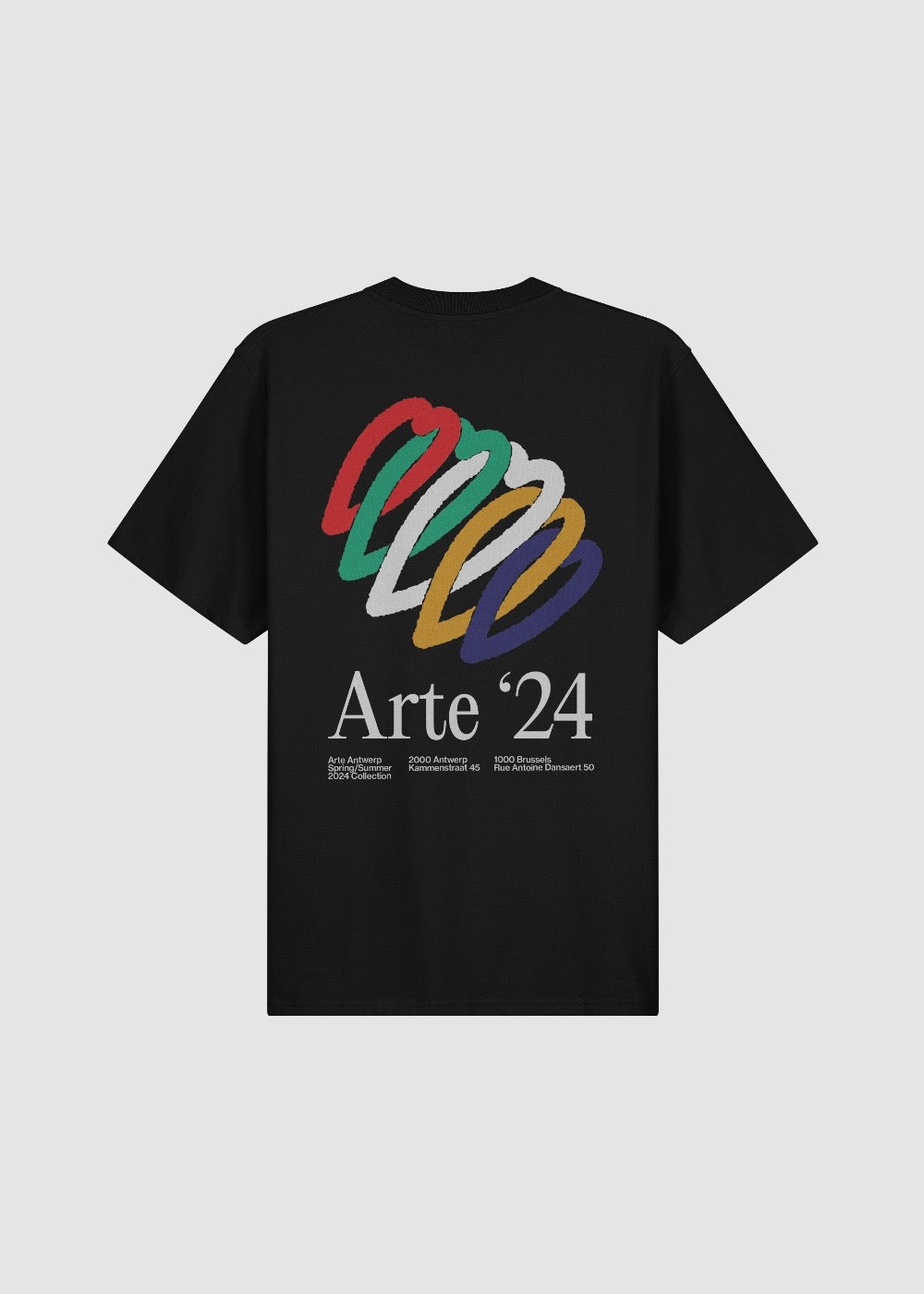 T-shirt Arte Teo Back Hearts noir