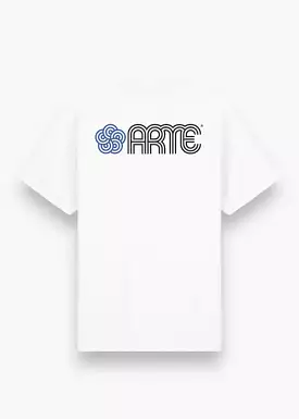 T-shirt Arte Teo Circle Flower blanc