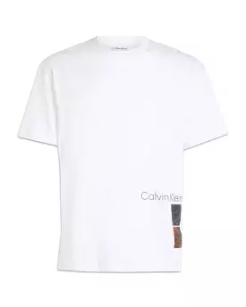 T-Shirt Uomo Calvin Klein Photo Side Print Bianco