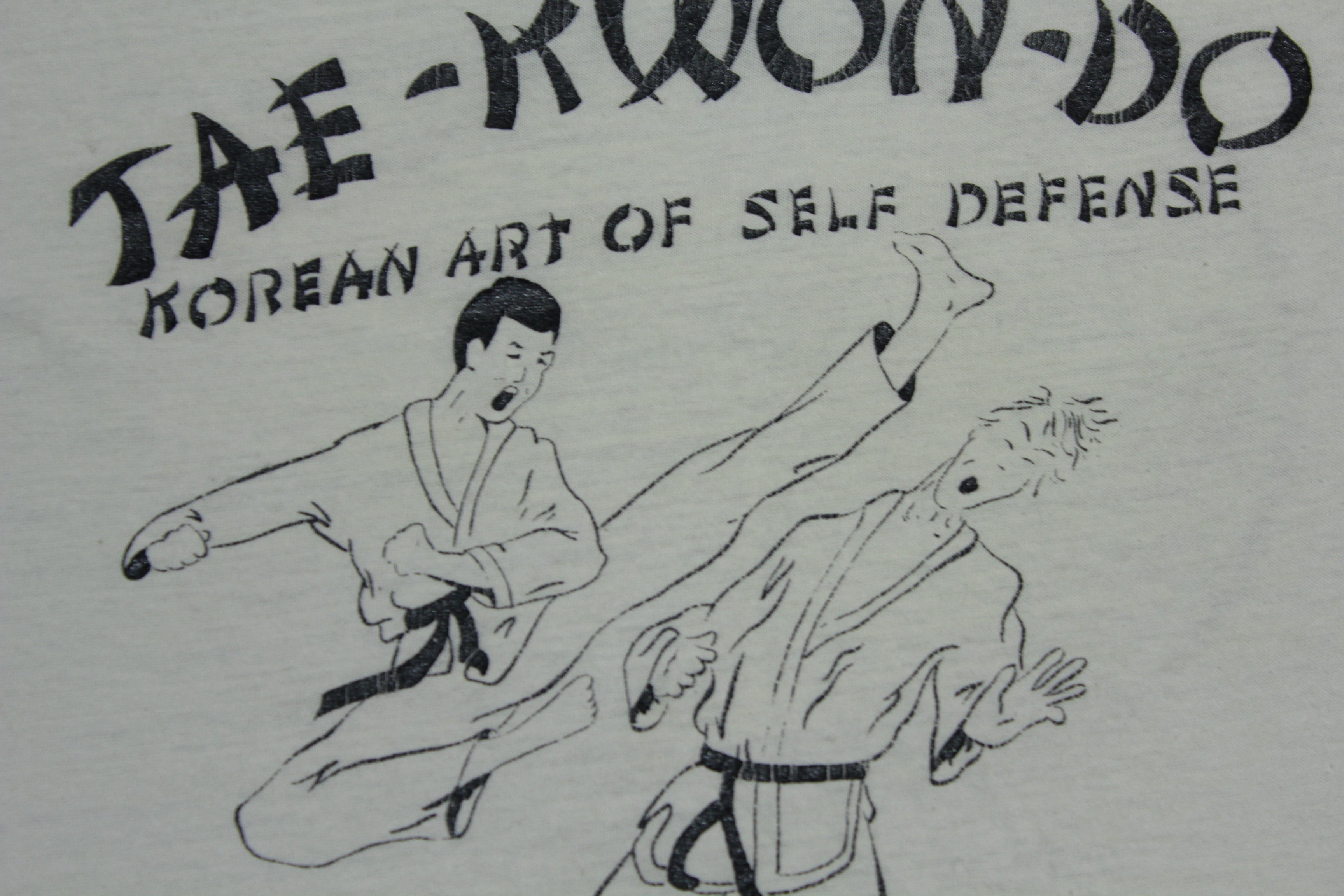 Tae-Kwon-Do Karate Vintage 80's Korean Art of Self Defense T-Shirt