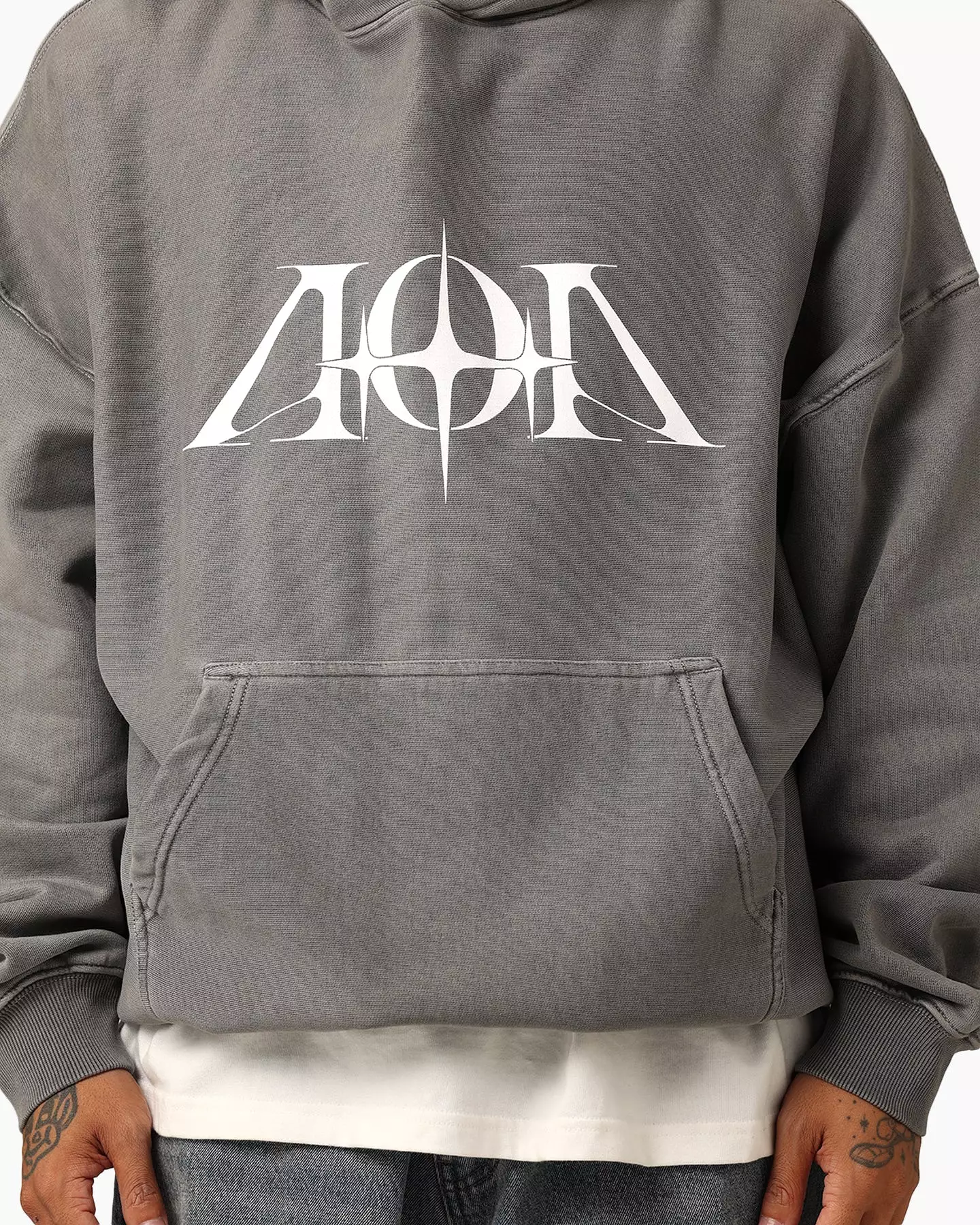 The Anti Order AOA Premium Hoodie Washed Charcoal