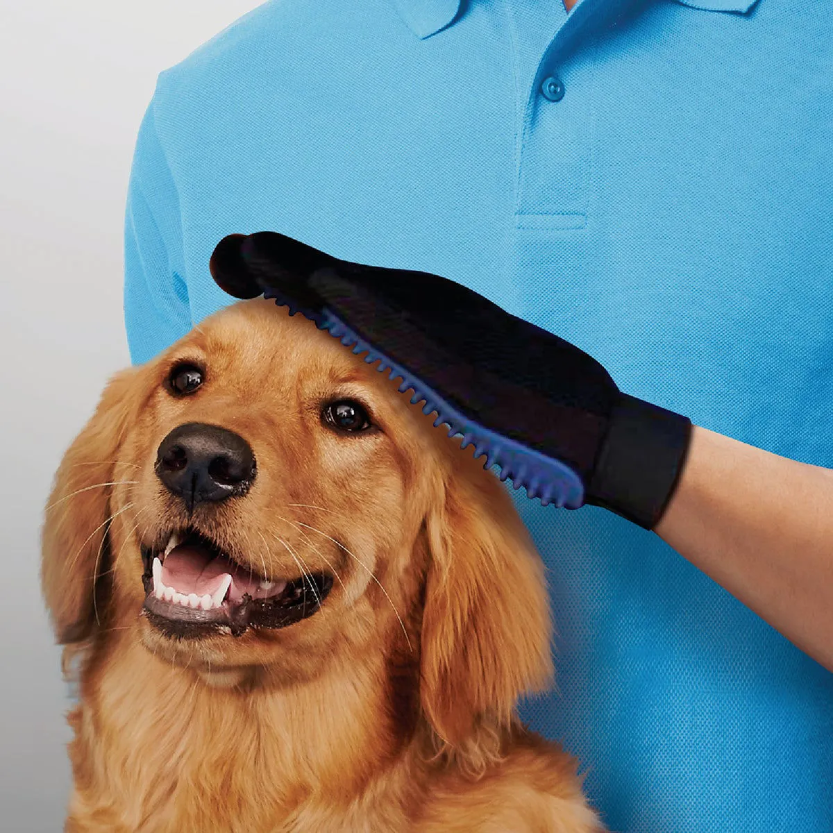 True Touch True Touch 2-In-1 Silicone Tip Five Finger Deshedding Pet Glove