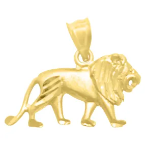 Walking Lion DC 10K Yellow Gold Pendant