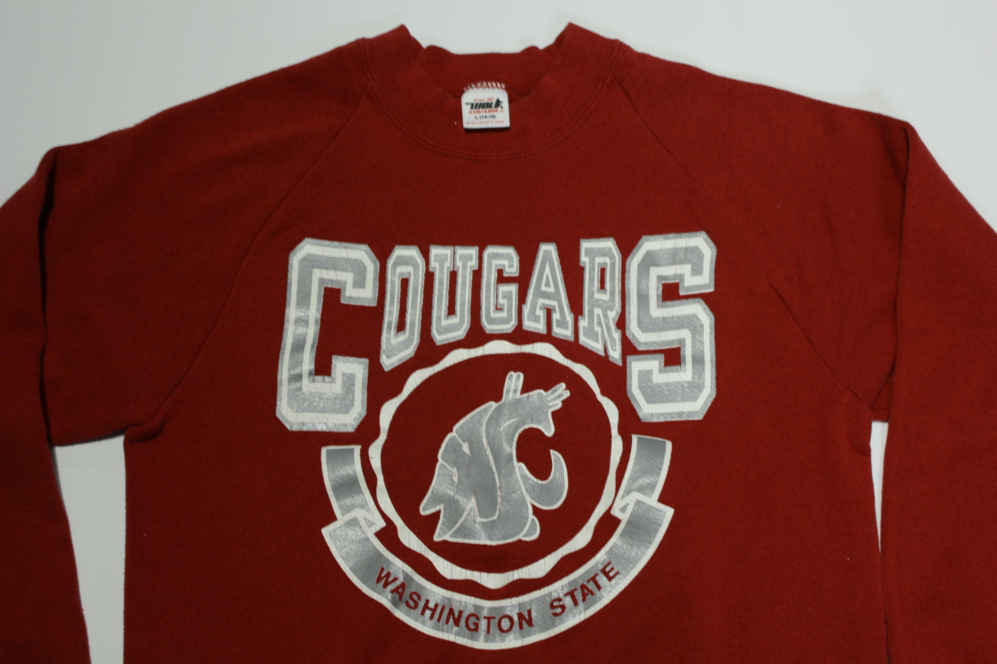 Washington State Cougars Vintage 80's WSU Crewneck Sweatshirt