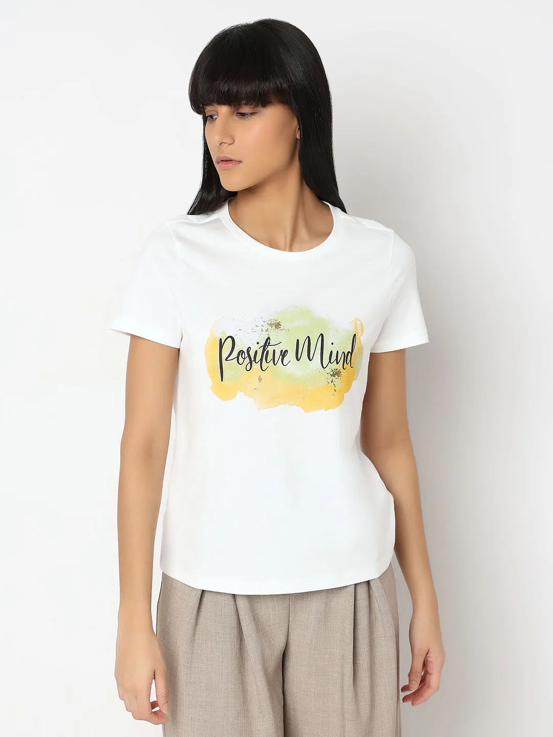 White Printed Organic Cotton T-shirt