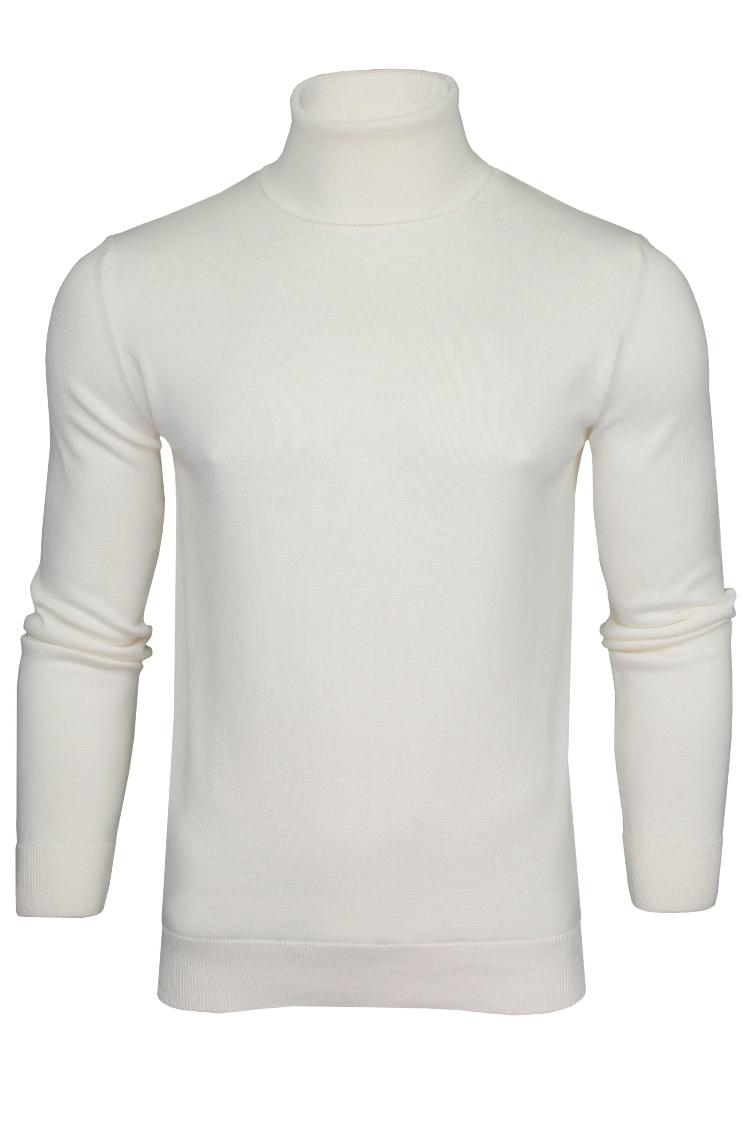 Xact Mens Roll Neck Jumper - 100% Cotton - Long Sleeved