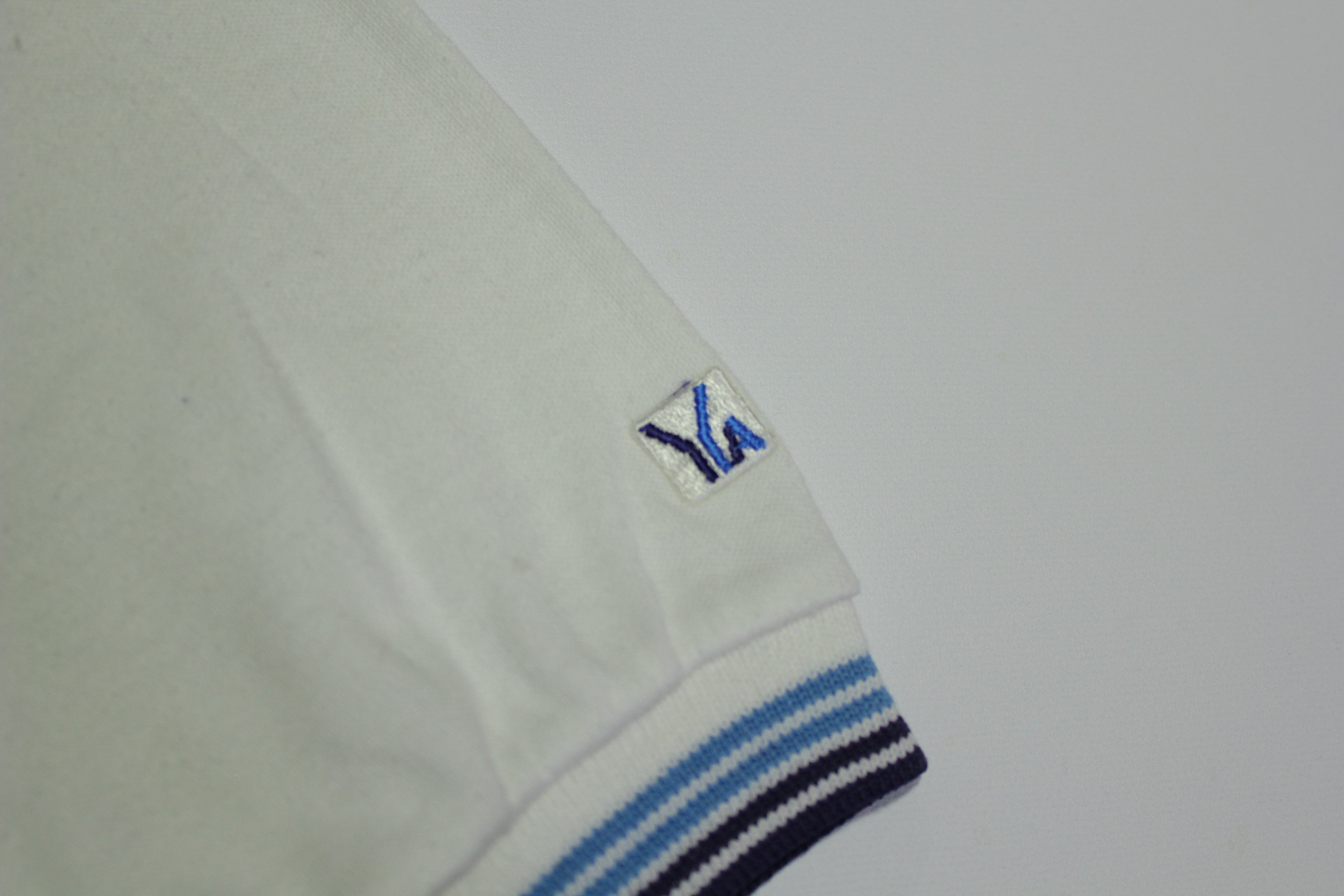 Your Advantage YA Vintage 80's Made in USA Striped Tennis Polo Shirt